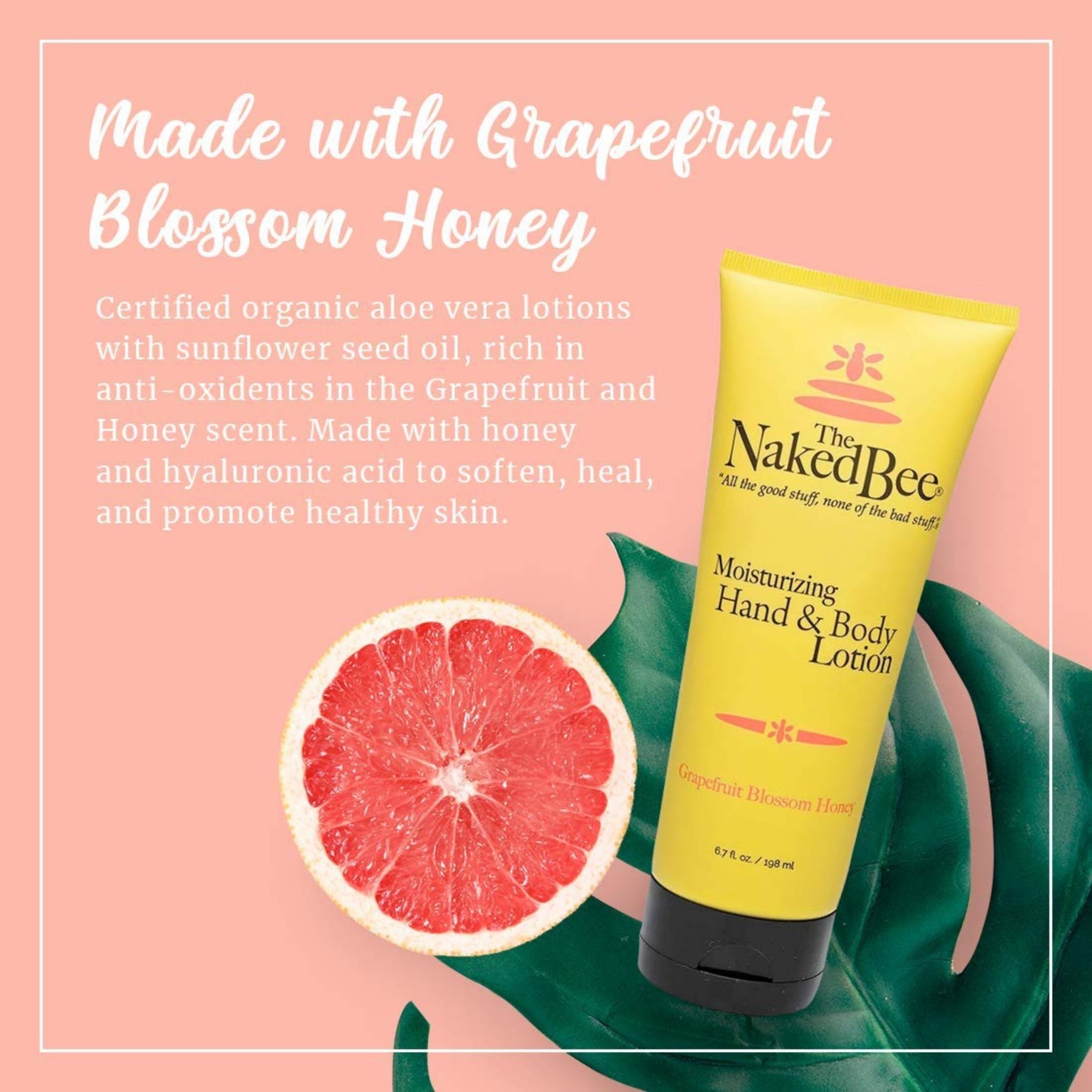 The Naked Bee Grapefruit Blossom Honey Hand Body Lotion 6.7 Oz