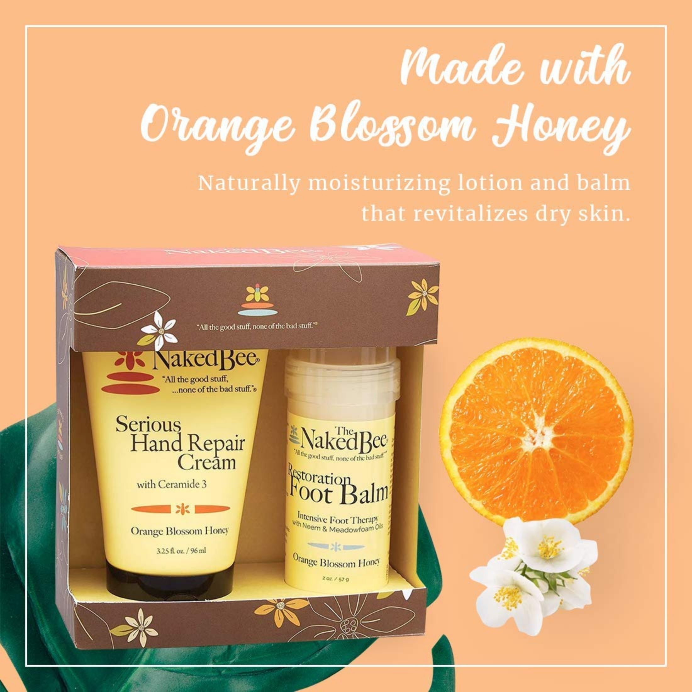 The Naked Bee Orange Blossom Honey Hand And Foot Repair Gift Set