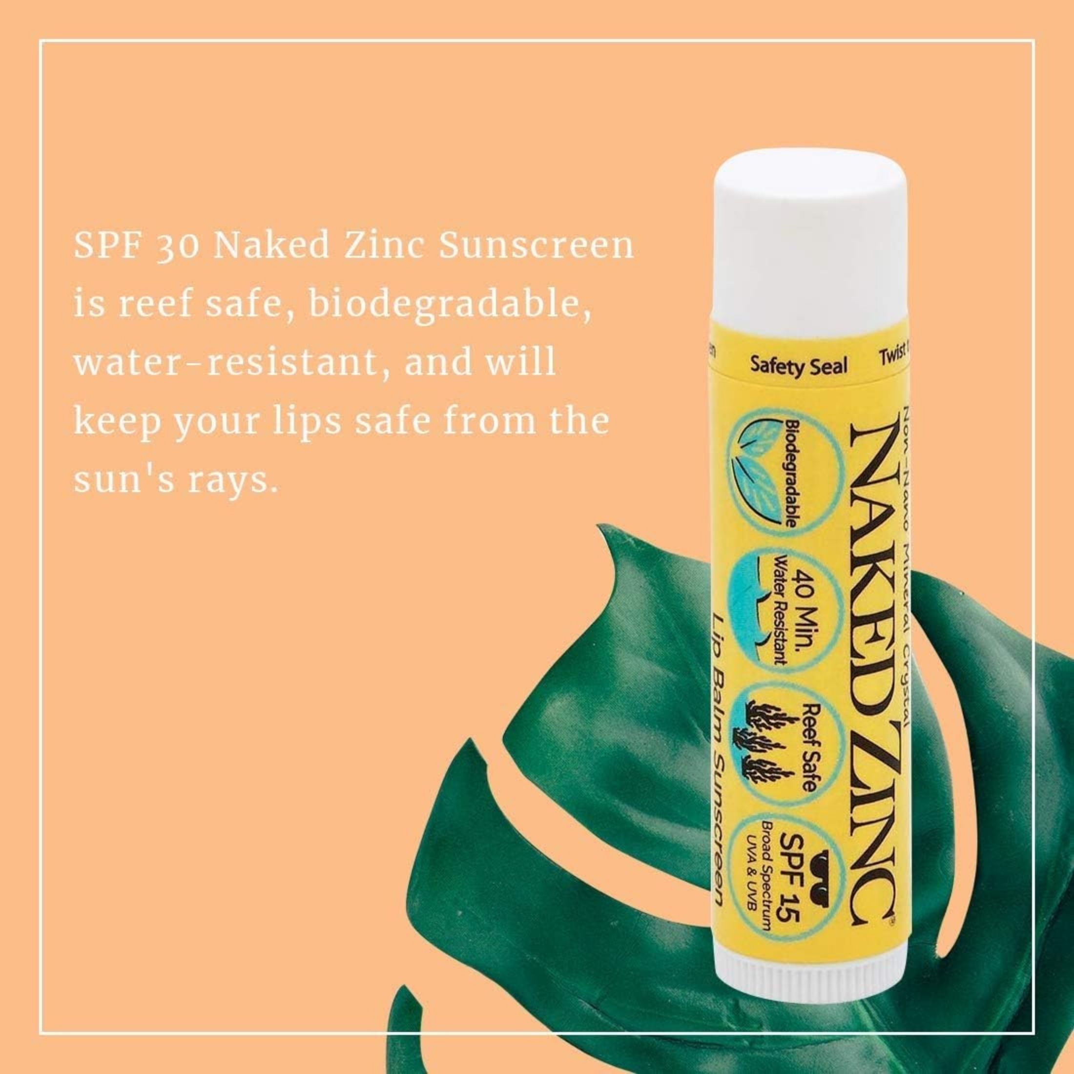 Naked Bee Zinc Lip Balm - SPF 15