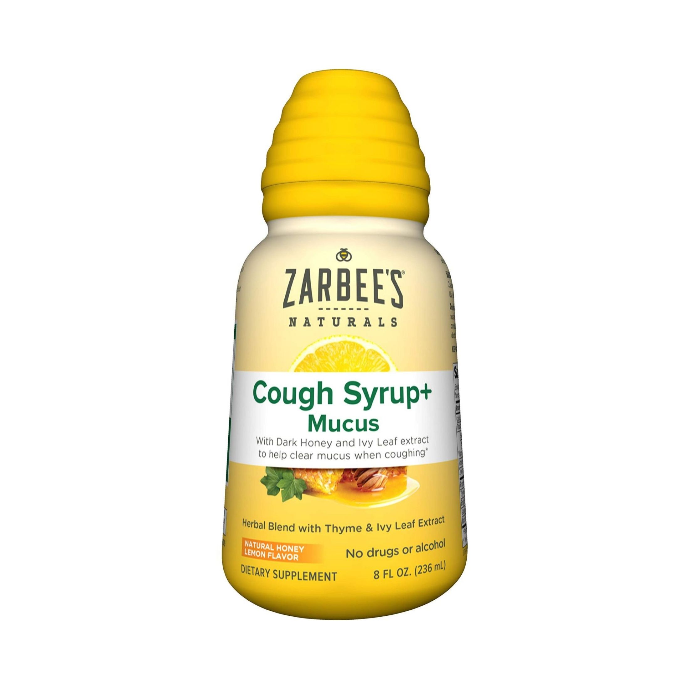 Zarbee's Naturals Natural Honey Lemon Flavor Cough Syrup Mucus 8 Fl Oz Bottle