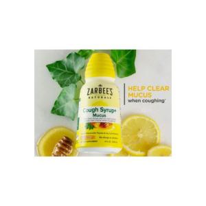Zarbee's Naturals Natural Honey Lemon Flavor Cough Syrup Mucus 8 Fl Oz Bottle