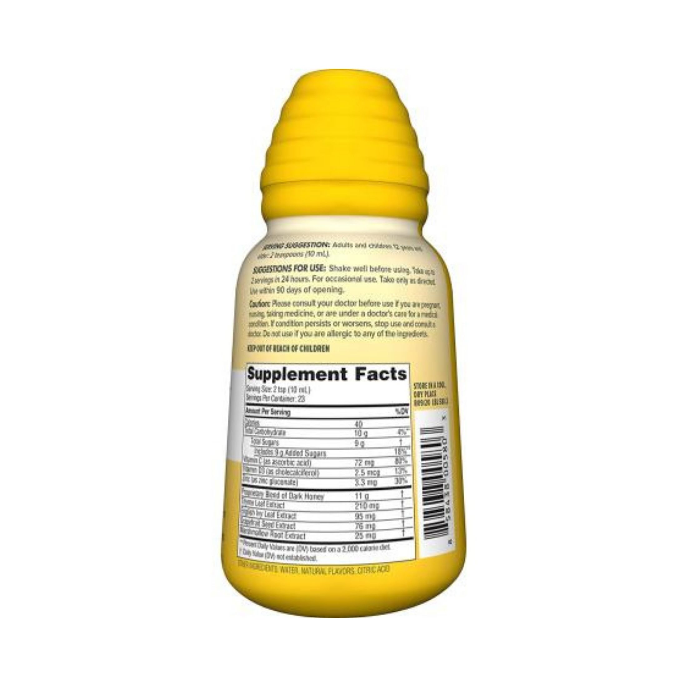 Zarbee's Naturals Natural Honey Lemon Flavor Cough Syrup Mucus 8 Fl Oz Bottle