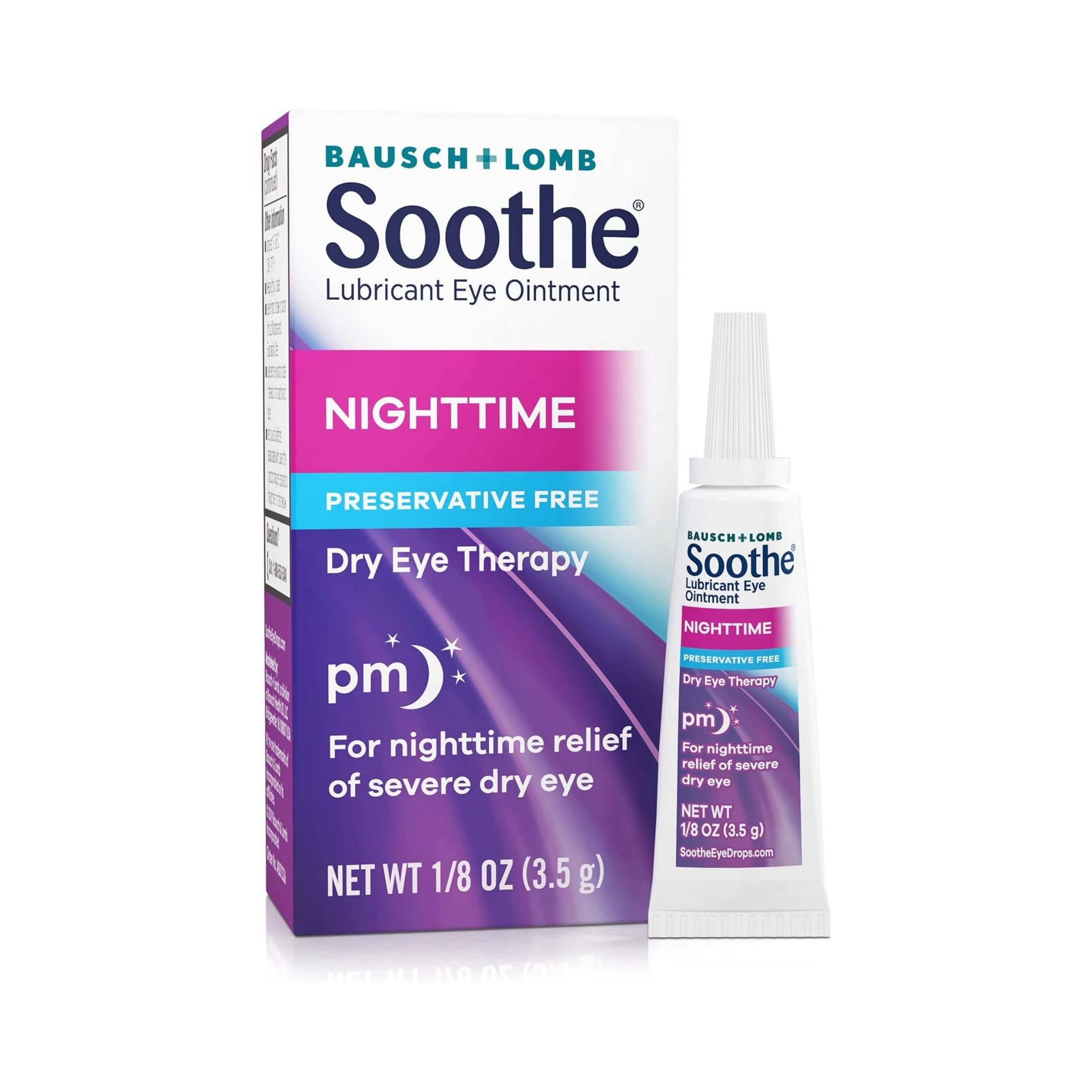 Bausch + Lomb Soothe Nighttime Preservative Free Lubricant Dry Eye Ointment