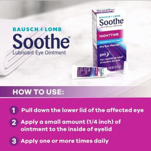 Bausch + Lomb Soothe Nighttime Preservative Free Lubricant Dry Eye Ointment