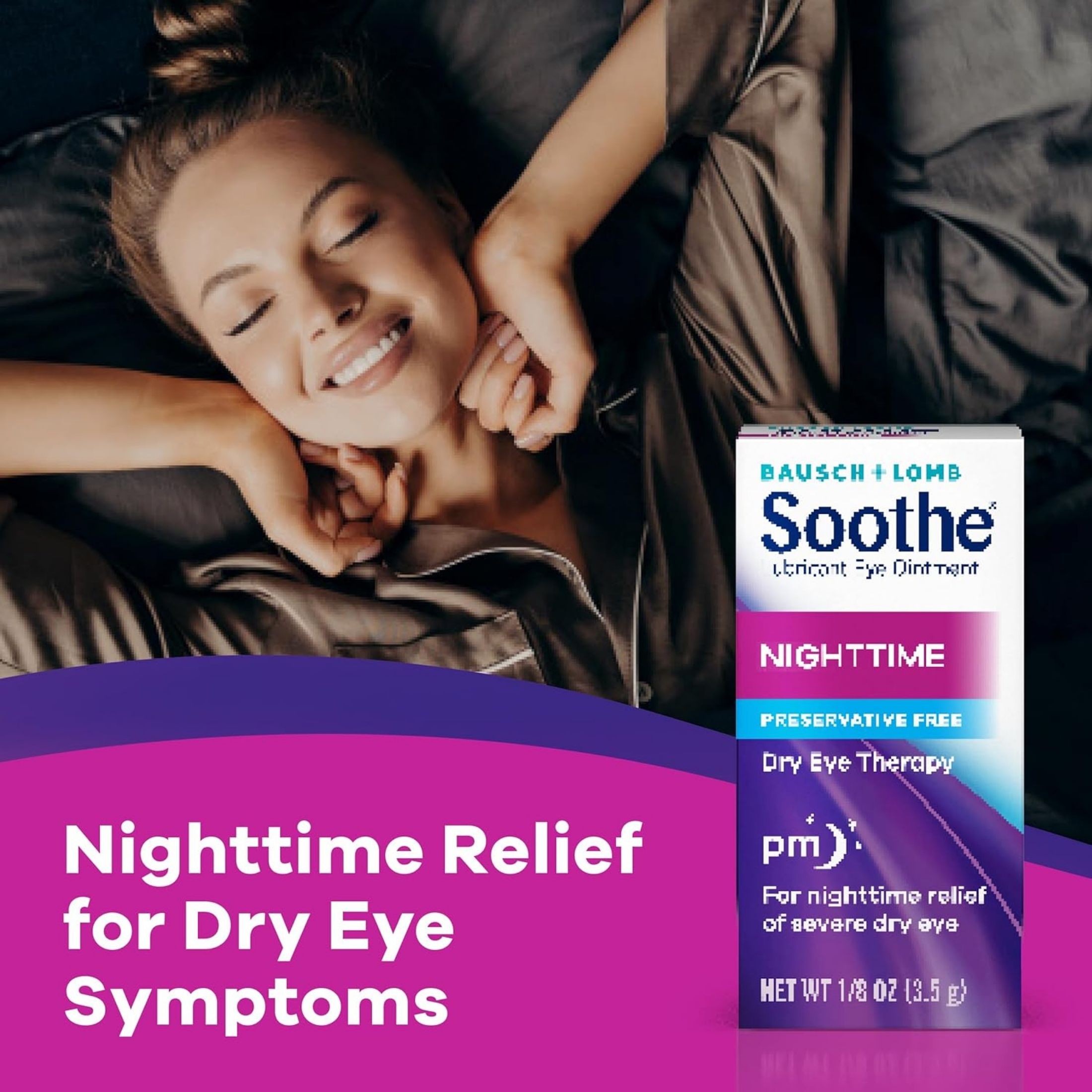 Bausch + Lomb Soothe Nighttime Preservative Free Lubricant Dry Eye Ointment