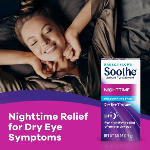 Bausch + Lomb Soothe Nighttime Preservative Free Lubricant Dry Eye Ointment