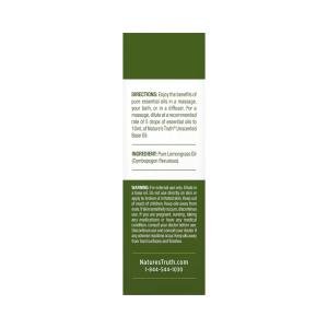 Nature's Truth Pure Essential Oil, Cleansing Lemongrass 0.51 Fl Oz