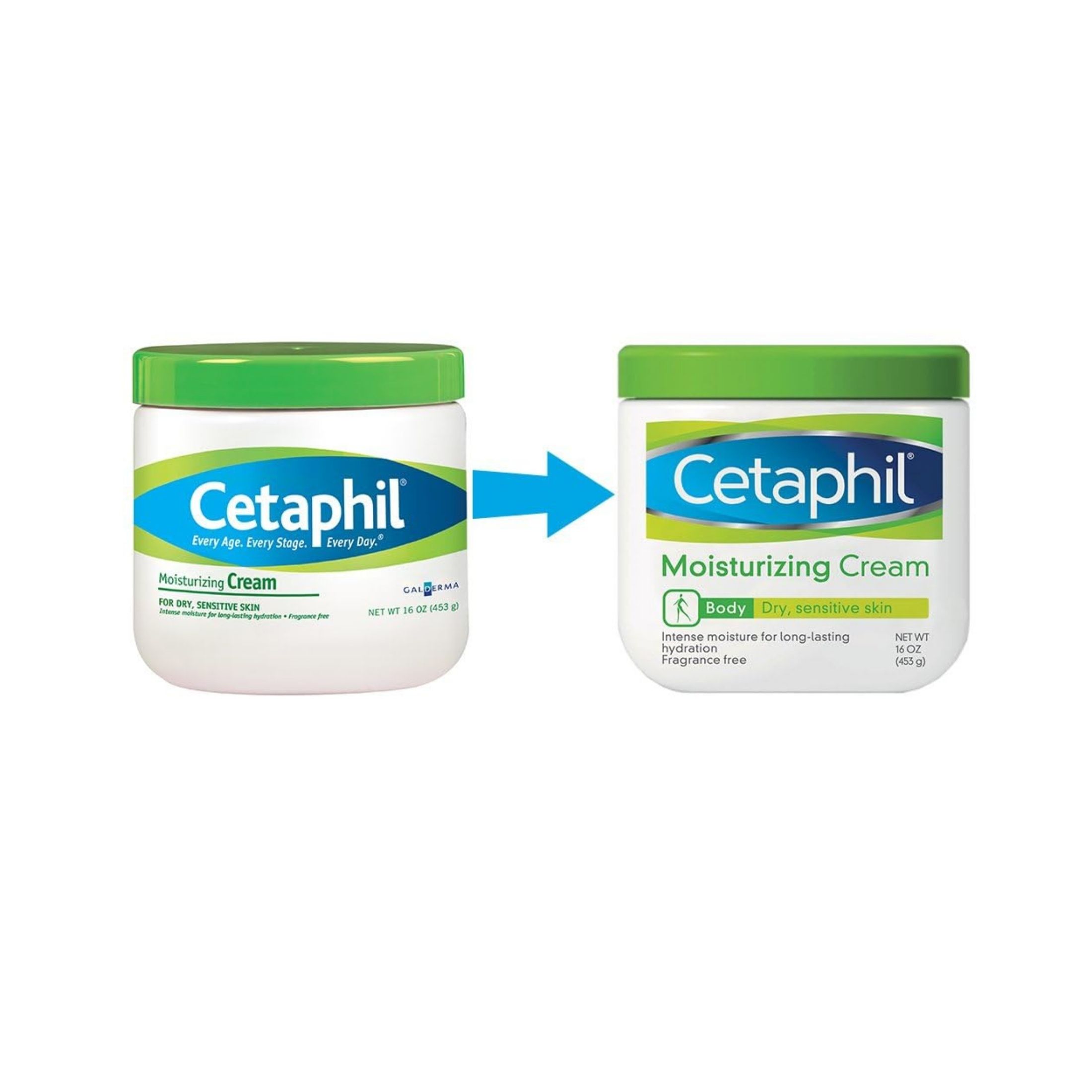 Cetaphil Fragrance Free Moisturizing Cream For Very Dry & Sensitive Skin - 453gm