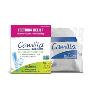 Boiron Camilia, Homeopathic Medicine Teething Relief, 30 Single Liquid Doses