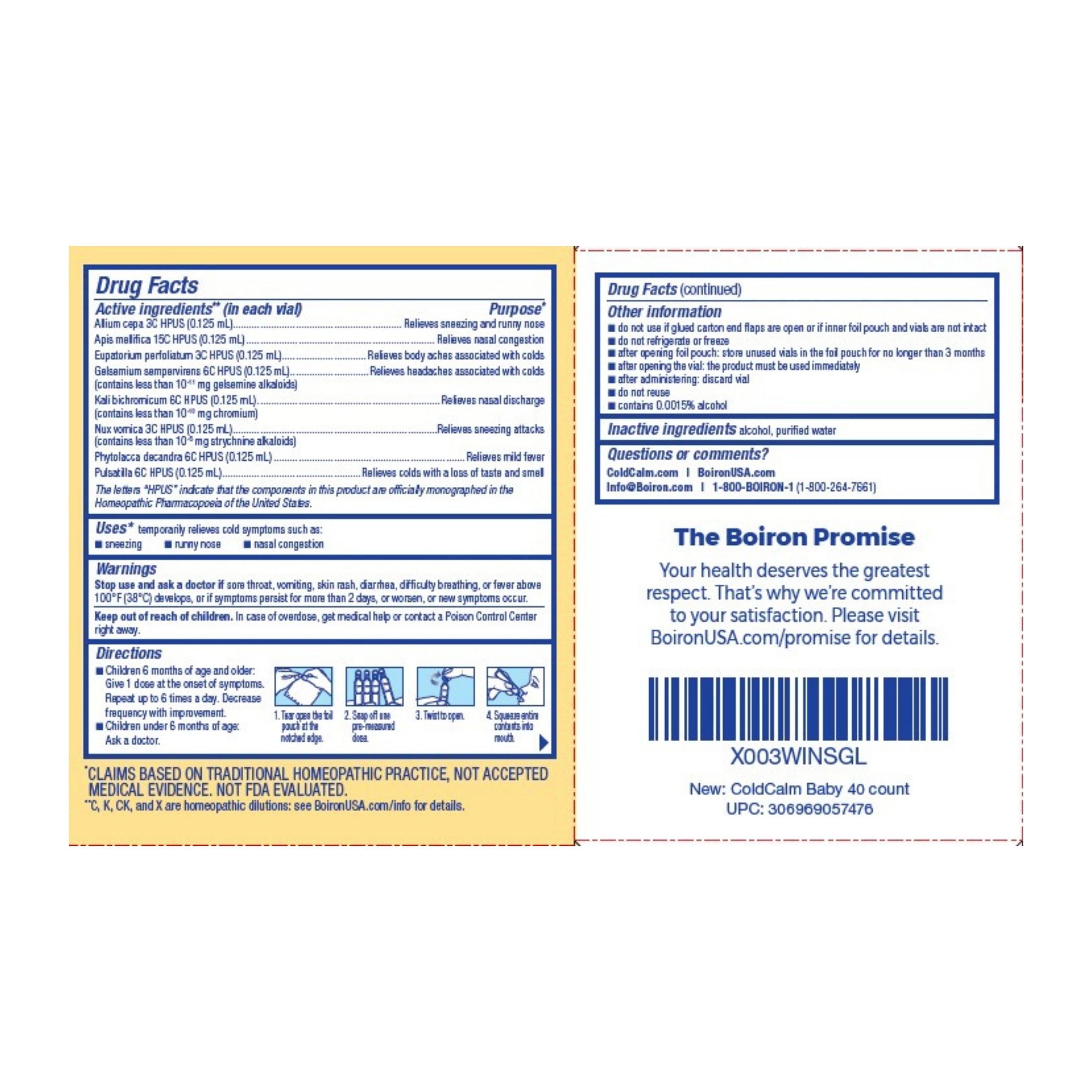 Boiron Children's Cold Calm Cold Relief Doses