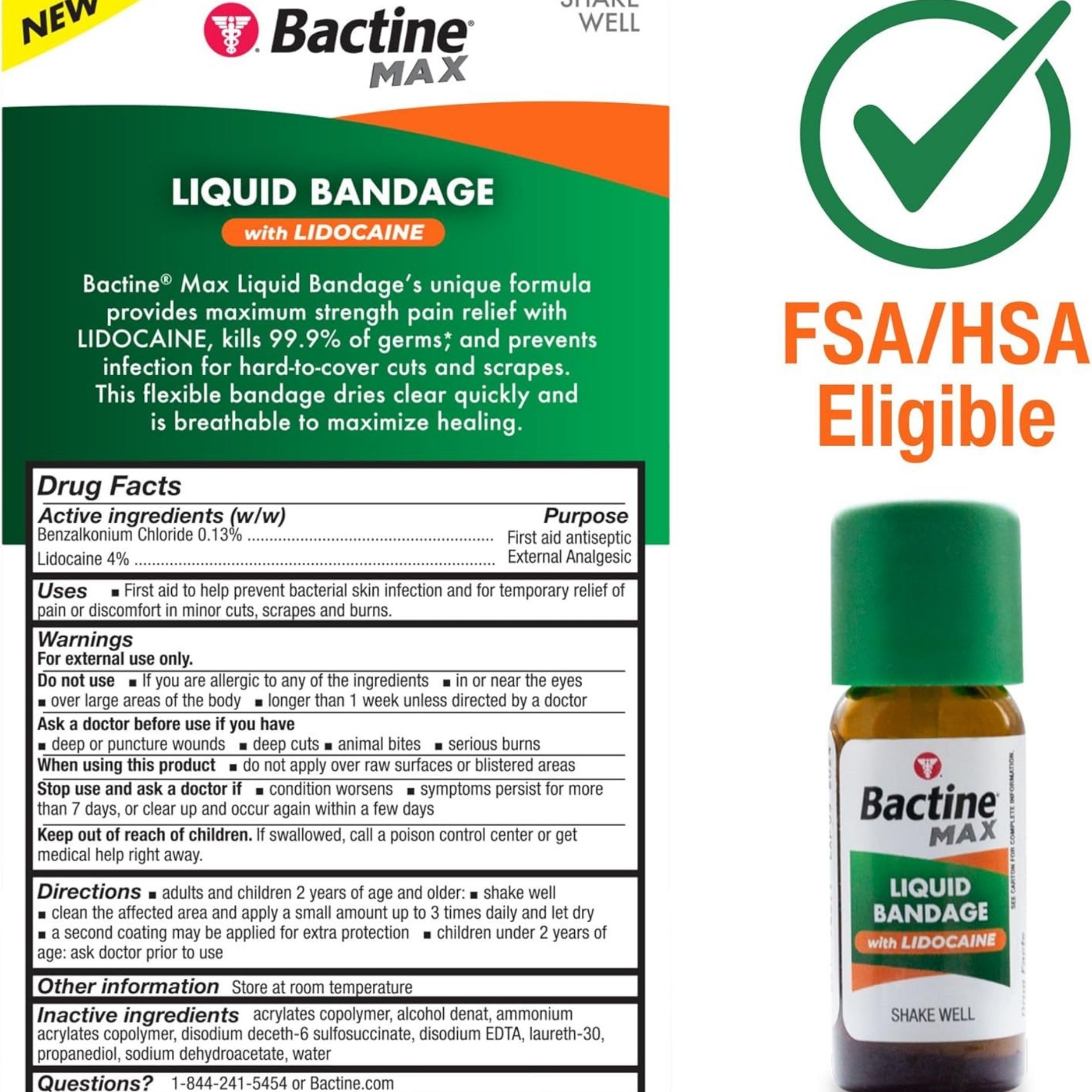 Bactine Max Cleansing Spray, Pain Relieving, 5 Fluid Ounce