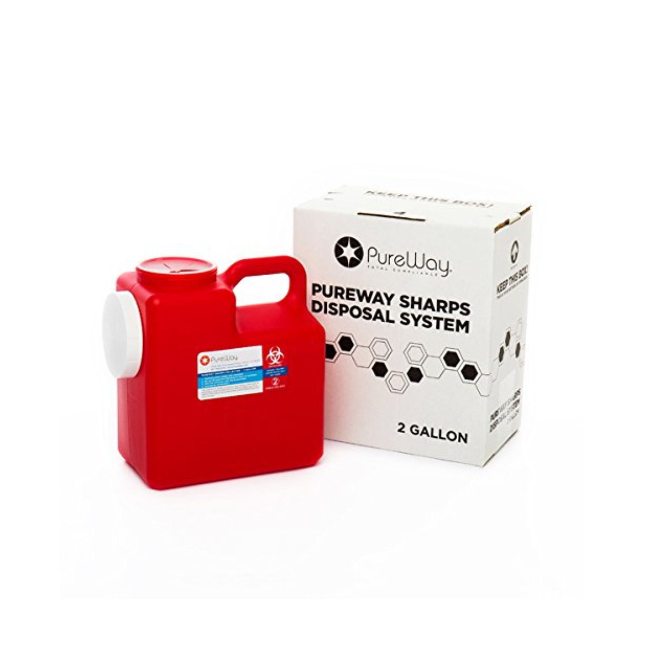 Sharps Compliance Recovery System Needle Disposal 2 Gallon Container