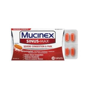 Mucinex Sinus Max Maximum Strength Pressure Pain & Cough Caplets