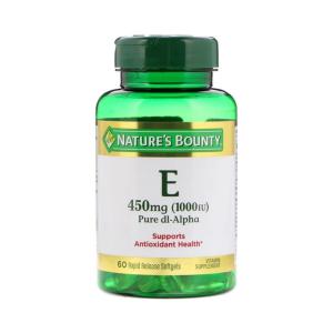 Nature's Bounty Vitamin E, Pure Dl-Alpha, 450 Mg (1000 IU), Rapid Release Softgels