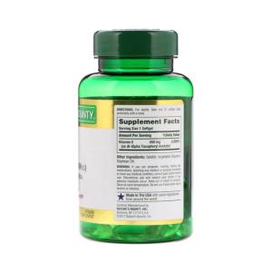 Nature's Bounty Vitamin E, Pure Dl-Alpha, 450 Mg (1000 IU), Rapid Release Softgels