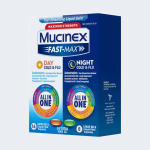 Mucinex Fast Max Severe Cold/Cold & Flu, Day/Night, Maximum Strength, Liquid Gels, Value Pack