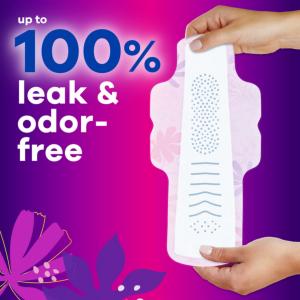 Always Radiant Pads, With Flex Foam, Overnight, Light, Clean Scent, Size 4