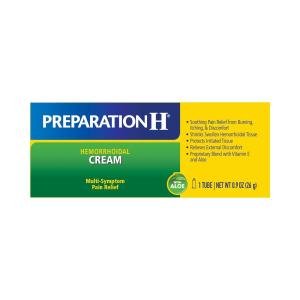Preparation H Hemorrhoid Symptom Treatment Cream , Maximum Strength Multi-symptom Pain Relief With Aloe