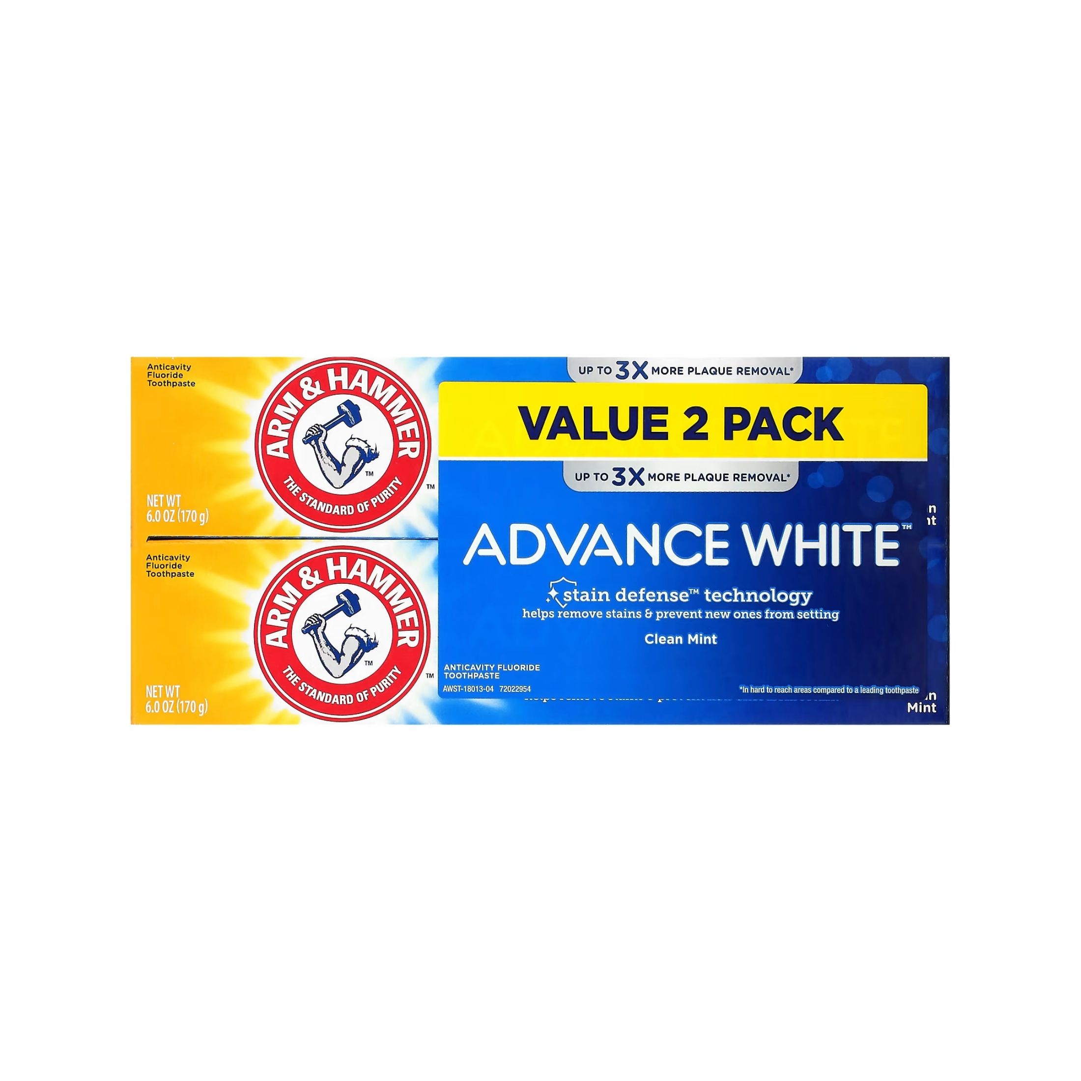 Arm & Hammer PeroxiCare Clean Mint Anticavity Fluoride Toothpaste Value 2 Pack 2 6.0 Oz Packs