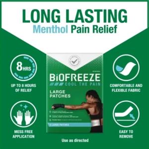 Biofreeze Menthol Pain Relief, Large Patches