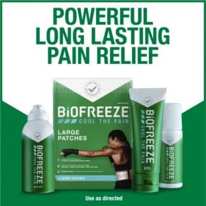 Biofreeze Menthol Pain Relief, Large Patches