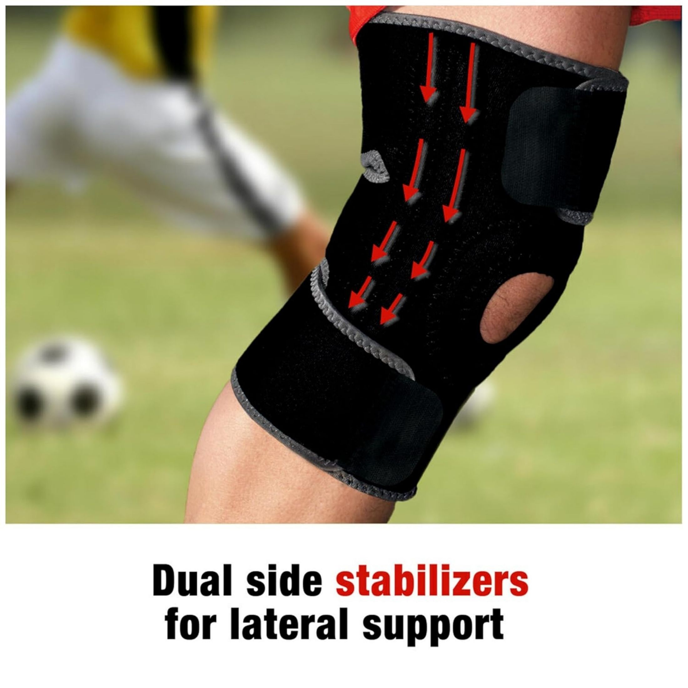 Ace Adjustable Knee Brace With Dual Side Stabilizers, Firm Support