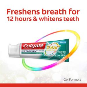 Colgate Total Toothpaste, Anticavity Fluoride And Antigingivitis, Whitening, Gel