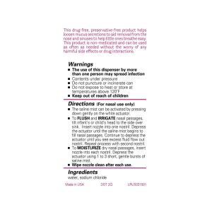 Little Remedies Breathe Easy Sterile Saline Mist 3 Oz