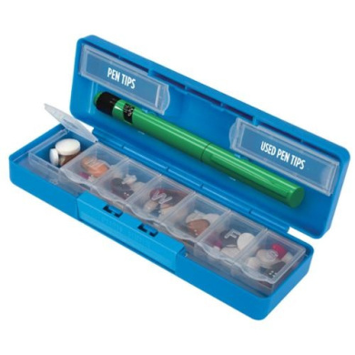 Apothecary Diabetic 7-Day Pill Reminder With Pen Holder #66976
