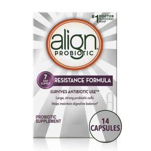 Align Resistance Formula Probiotic Supplement, Survives Antibiotic Use, 14 Capsules, Saccharomyces Boulardi CNCM1-1079, #1 Doctor Recommended Brand