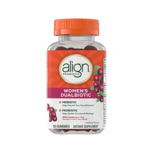 Align Women's Health Prebiotic + Probiotic Supplement Gummies Cranberry