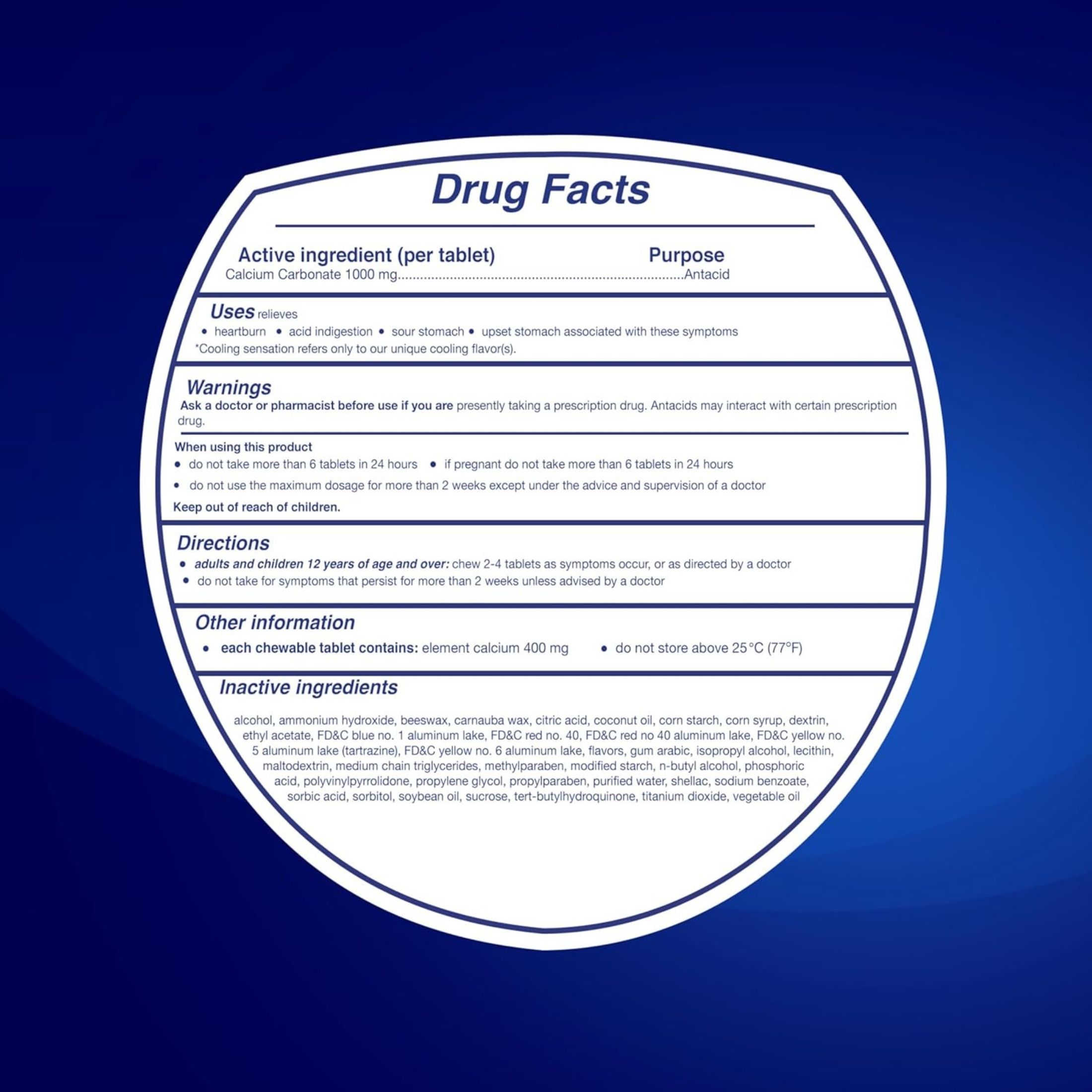 Tums Chewy Bites Fast Cooling Sensation Antacid, Fruit Fusion - 28 Tablets