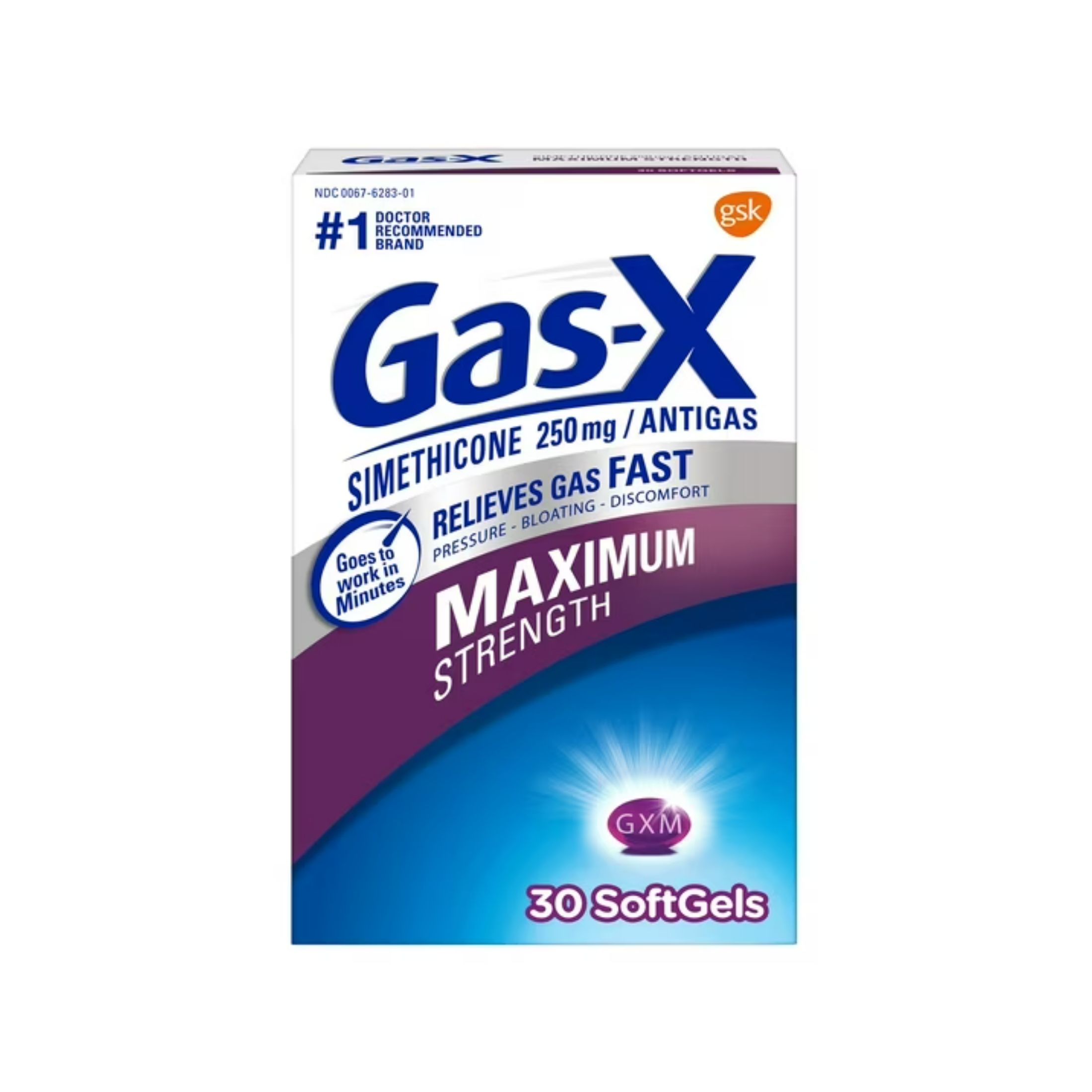 Gas-X Maximum Strength Relief Softgels With Simethicone 250 Mg
