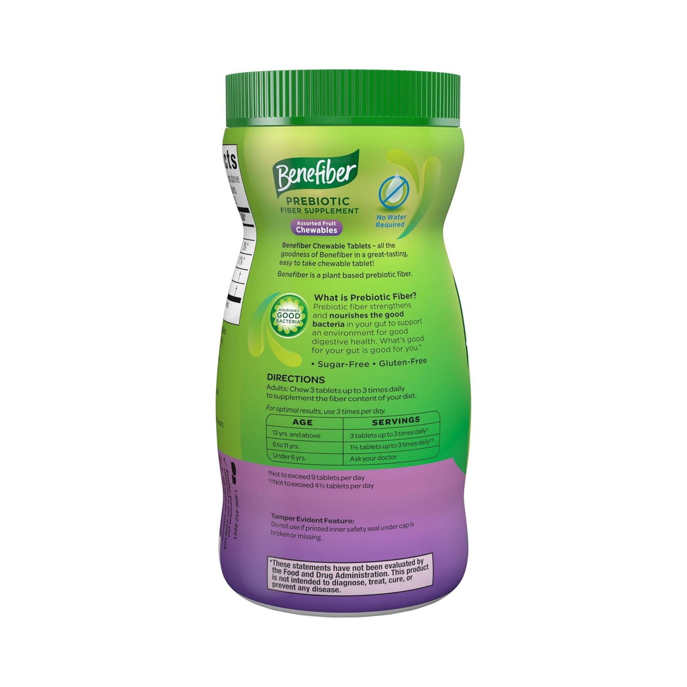 Benefiber Fiber Supplement Chewable Tablets Assorted Fruit