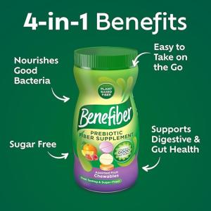 Benefiber Fiber Supplement Chewable Tablets Assorted Fruit