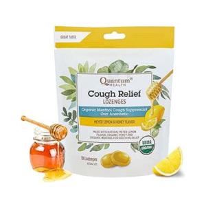Quantum Health Organic Cough Relief Lozenges, Meyer Lemon & Honey Flavor - 18 Lozenges