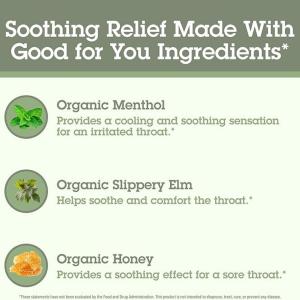 Quantum Health Organic Cough Relief Lozenges, Meyer Lemon & Honey Flavor - 18 Lozenges