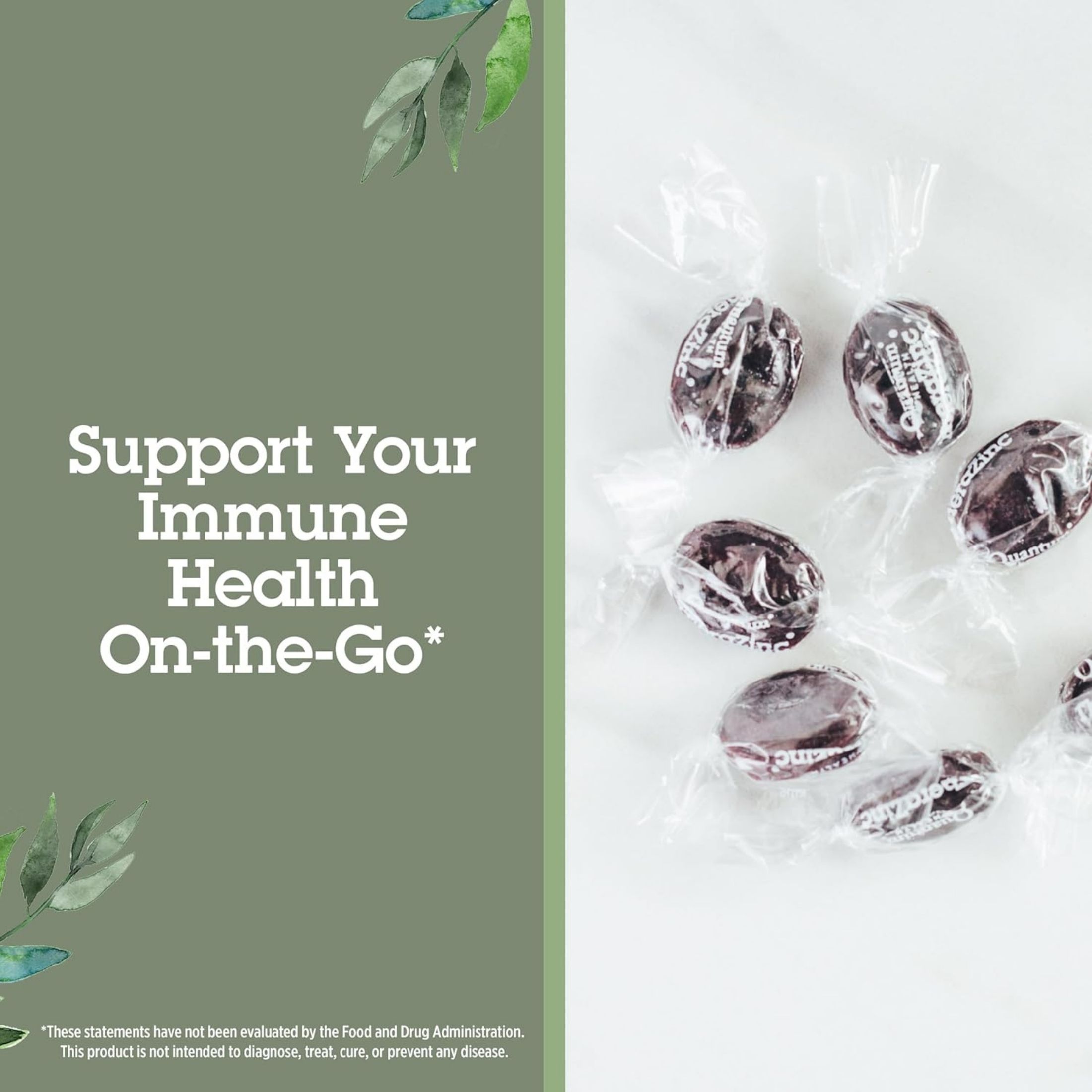 Quantum Health Thera Zinc Organic Therazinc Lozenges Elderberry Raspberry