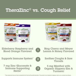 Quantum Health Thera Zinc Organic Therazinc Lozenges Elderberry Raspberry