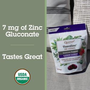 Quantum Health Thera Zinc Organic Therazinc Lozenges Elderberry Raspberry