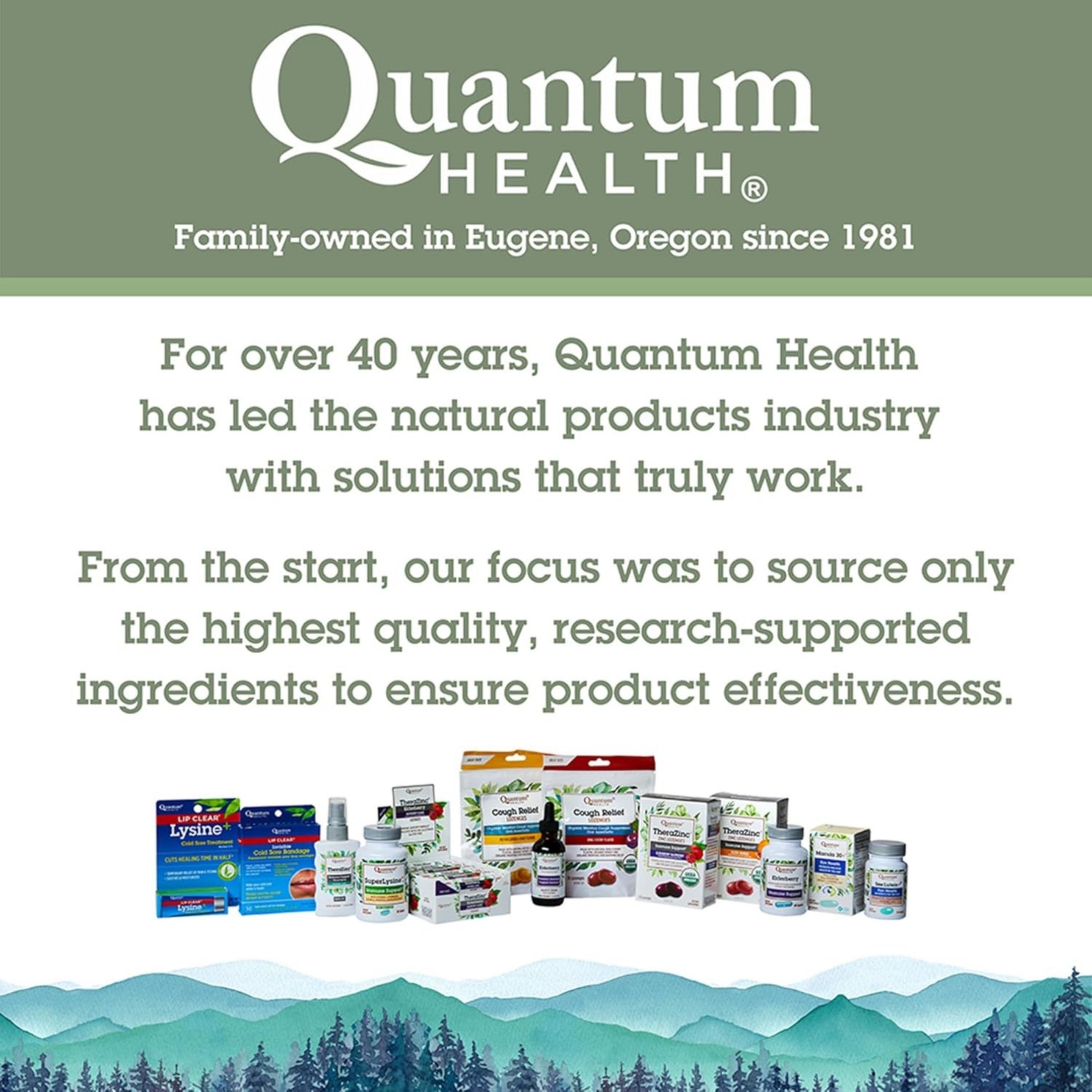 Quantum Health Thera Zinc Organic Therazinc Lozenges Elderberry Raspberry