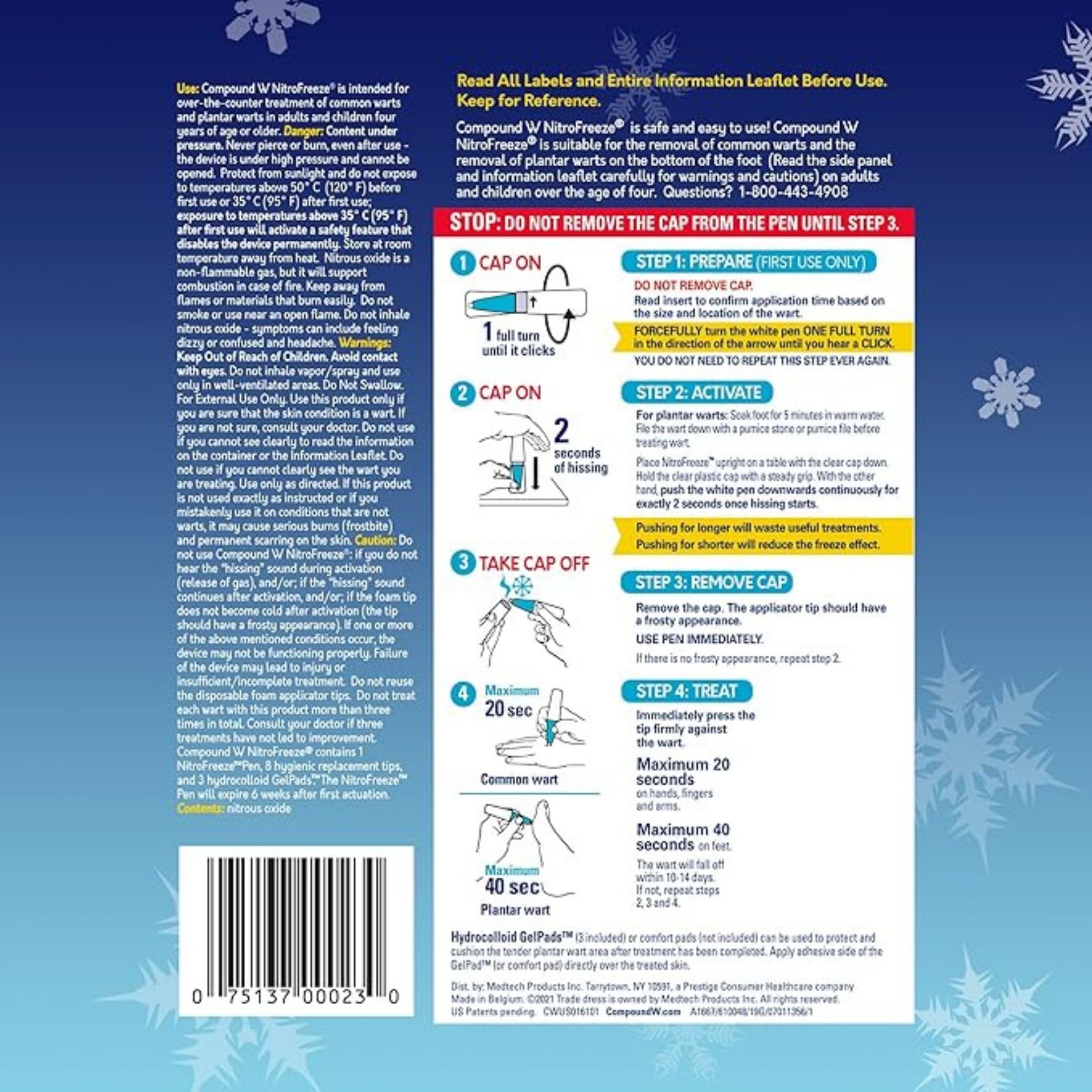 Compound W Nitrofreeze Wart Removal System