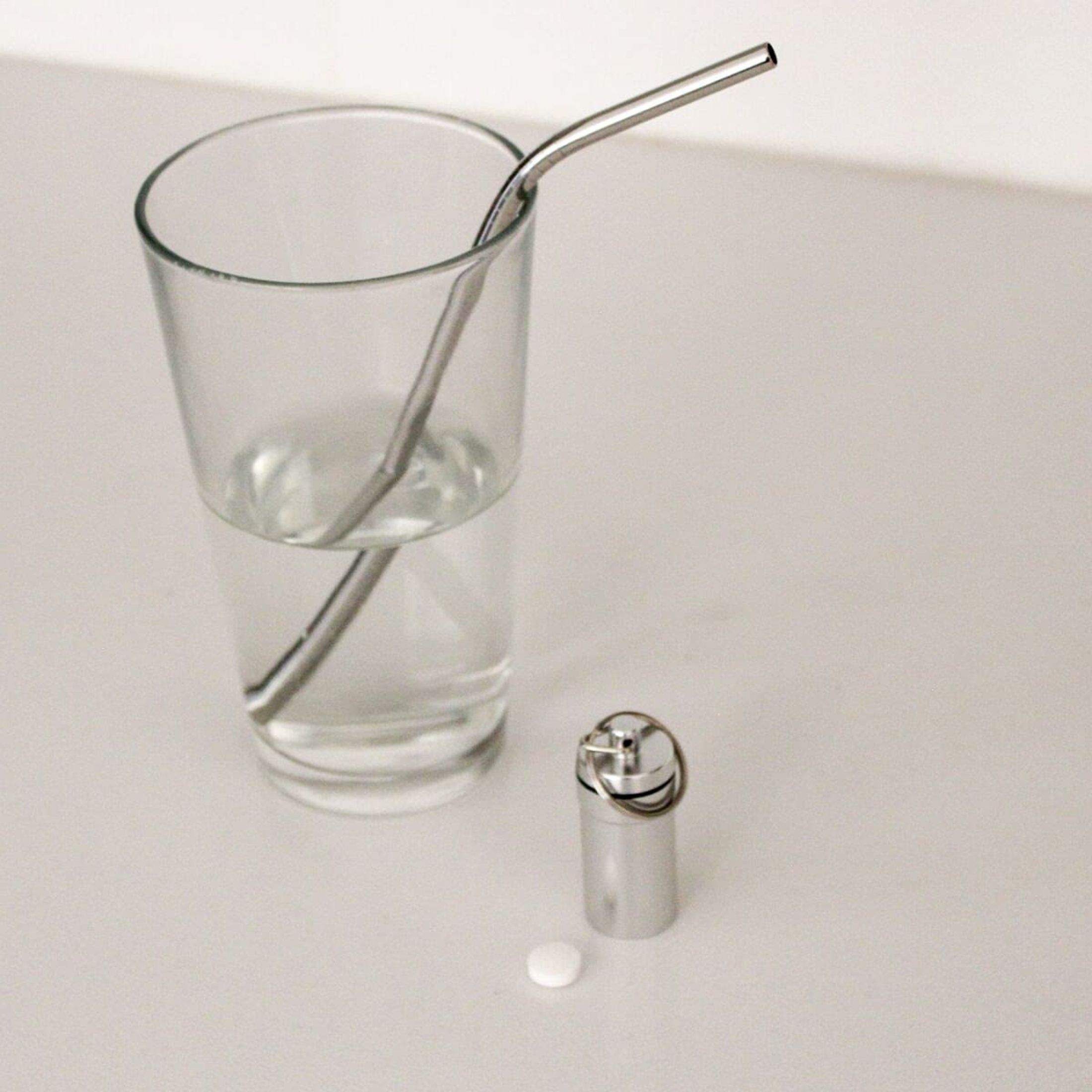 Ezy Dose | Pill Box And Medicine, Vitamin Container, Safe For Money Travel Items, Stainless Steel, 2 Keys With Lock Silver Large