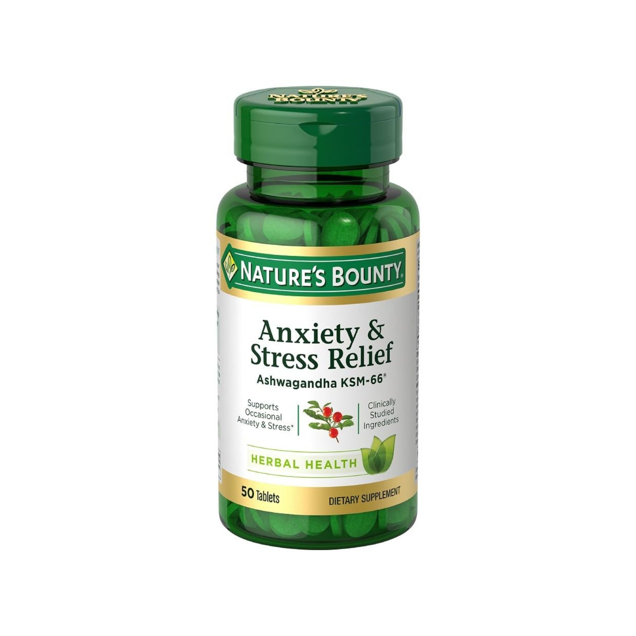 Nature's Bounty Anxiety & Stress Relief, Herbal Health, Tablets