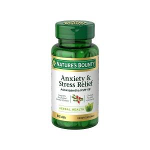 Nature's Bounty Anxiety & Stress Relief, Herbal Health, Tablets