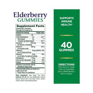 Nature's Bounty Elderberry Gummies, 40 Gummies