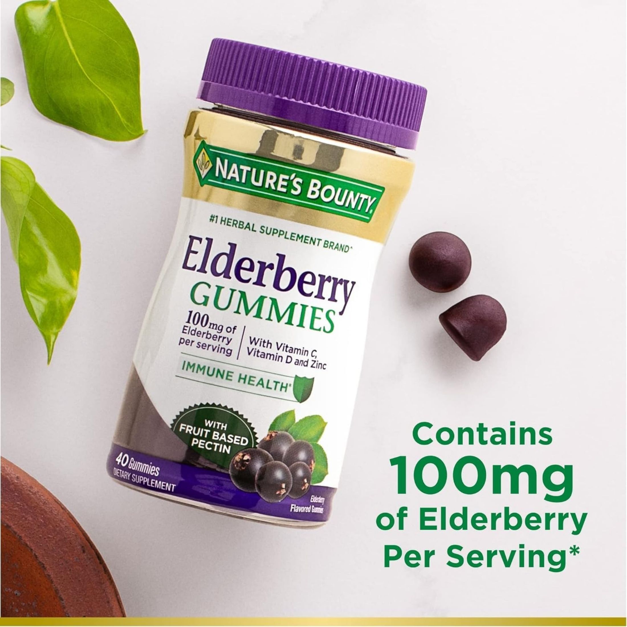Nature's Bounty Elderberry Gummies, 40 Gummies