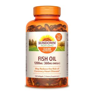Sundown Naturals Fish Oil Extra Strength 1200 Mg, 100 Softgels