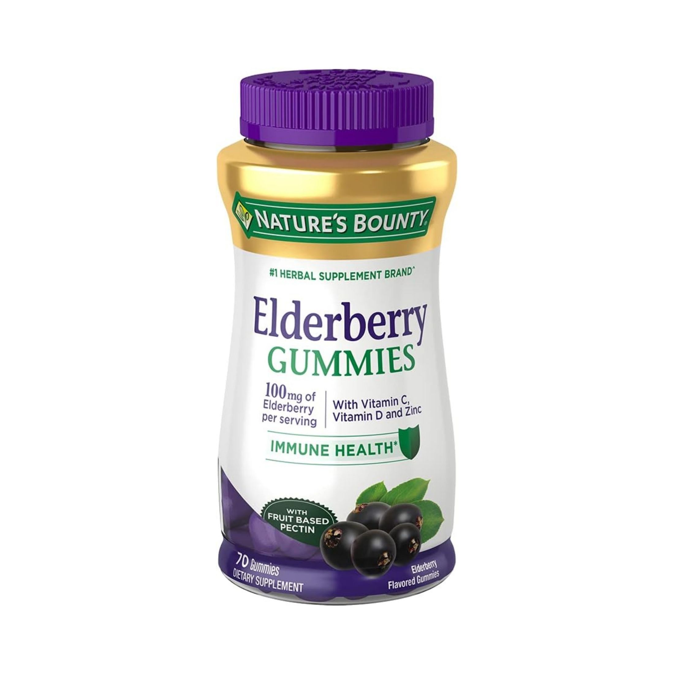 Nature's Bounty Elderberry Gummies, 100 Mg, 70 Gummies