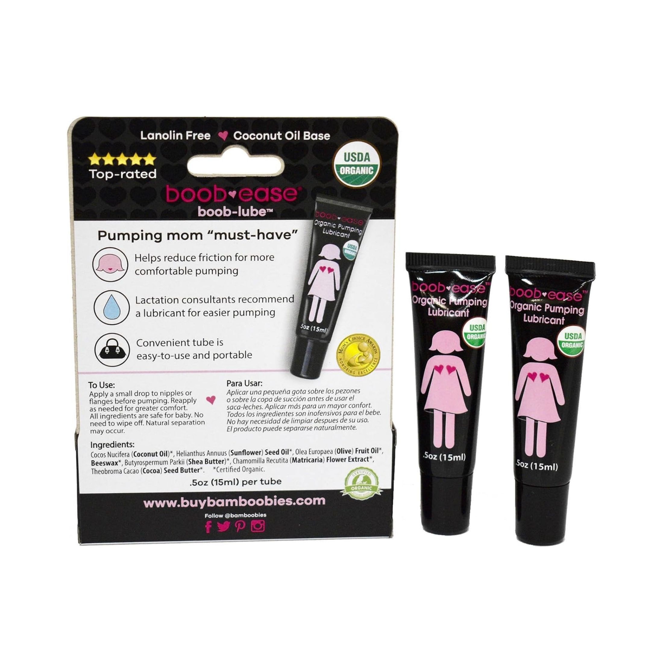 Bamboobies Boob-ease Organic Pumping Lubricant